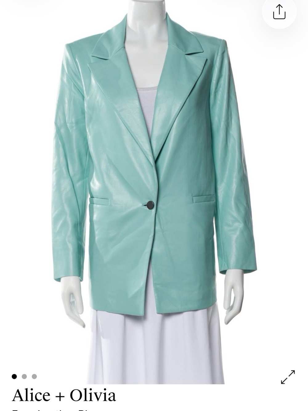 Alice and Olivia leather blazer